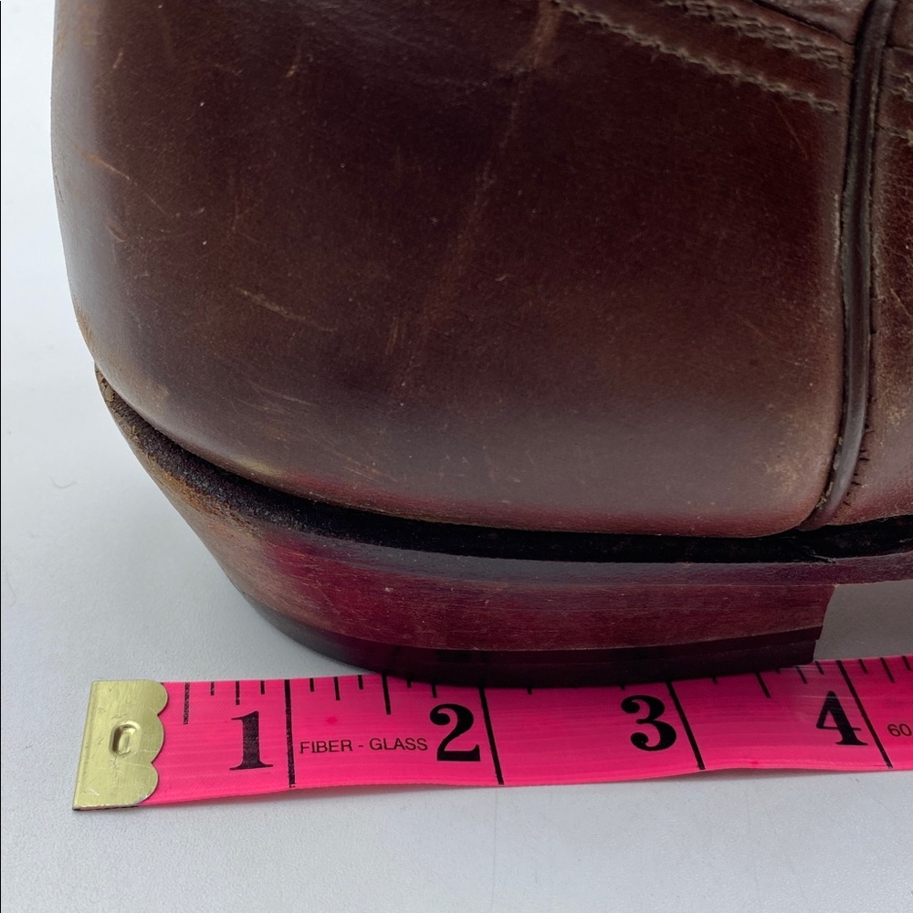Sancho Men's Cowboy Boots Size 44 Brown Leather Snipped Toe Made in Spain 10 US - Picture 15 of 16